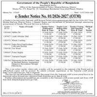 Procurement of Manpower Recruitment Through Outsourcing for The financial year 2026-2027 Railway police. Khulna.