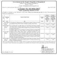 1. Improvement of BC Road Starting from Near Laxmipasa khcya ghat to Bidduth Commissioner house (ch.00-741.00m) at ward no 07 Under Lohagarapaurashava