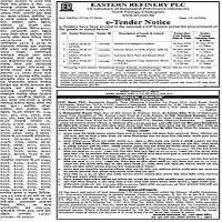 Tender — SRM [2 LX Rot 2d Poke Ma — & al nl Ad al TITTLE 40 0) 1 EASTERN REFINERY PLC…