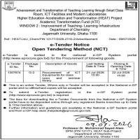 Procurement of ICT Equipments for class room and seminar library
