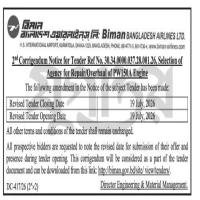 Selection of Agency for Repair/Overhaul of PW150A Engine
